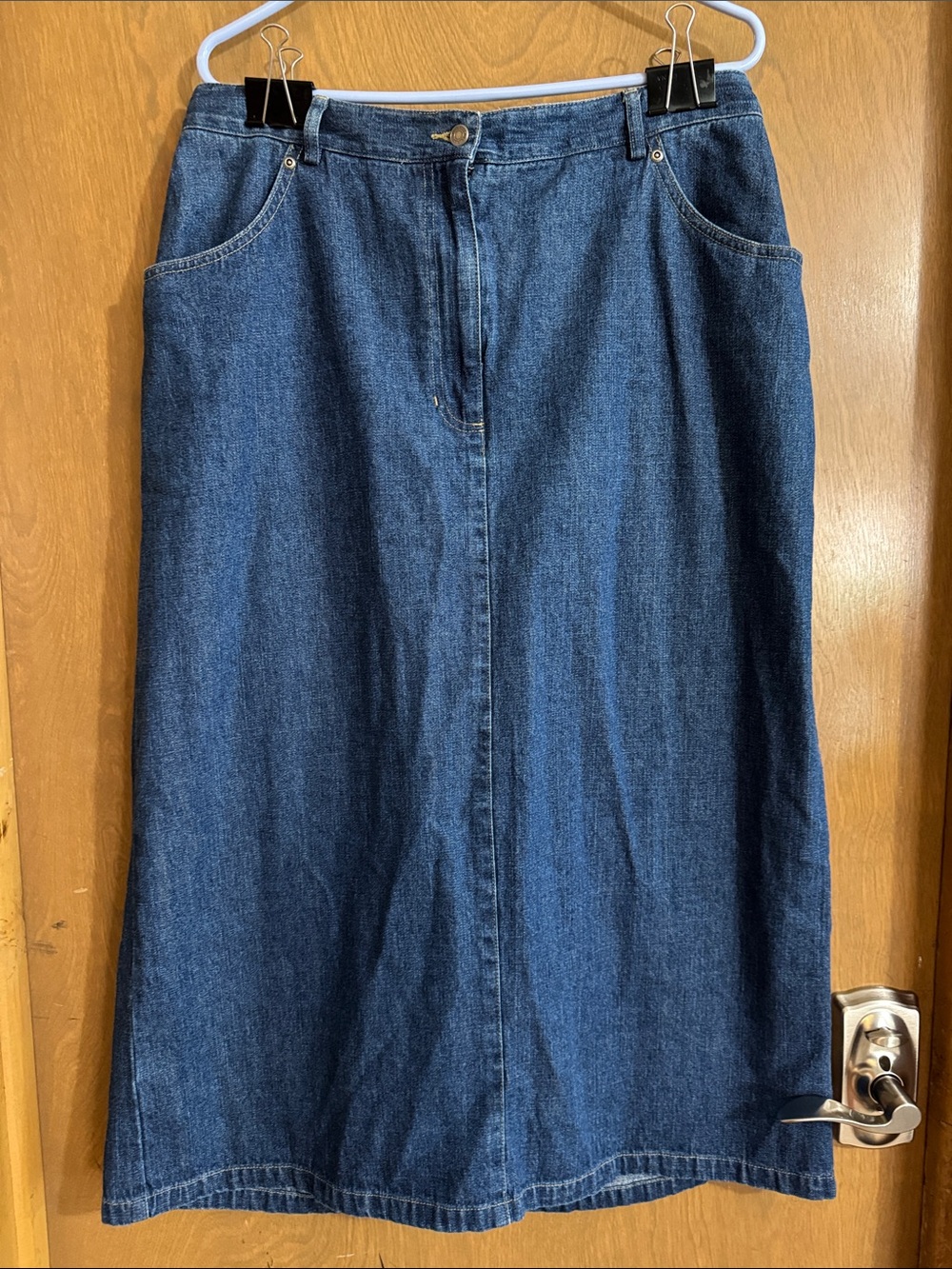 Liz Claiborne Villager Sport Blue Denim Skirt